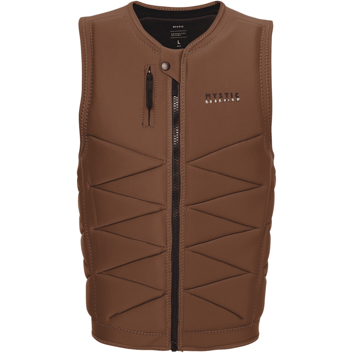 2026 Mystic Mens Outlaw Front Zip Wake Impact Vest 35005.240226 - Brown